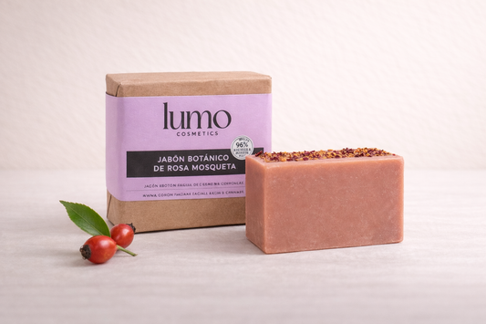 Jabón sólido Rosa Mosqueta 100g detalle de textura