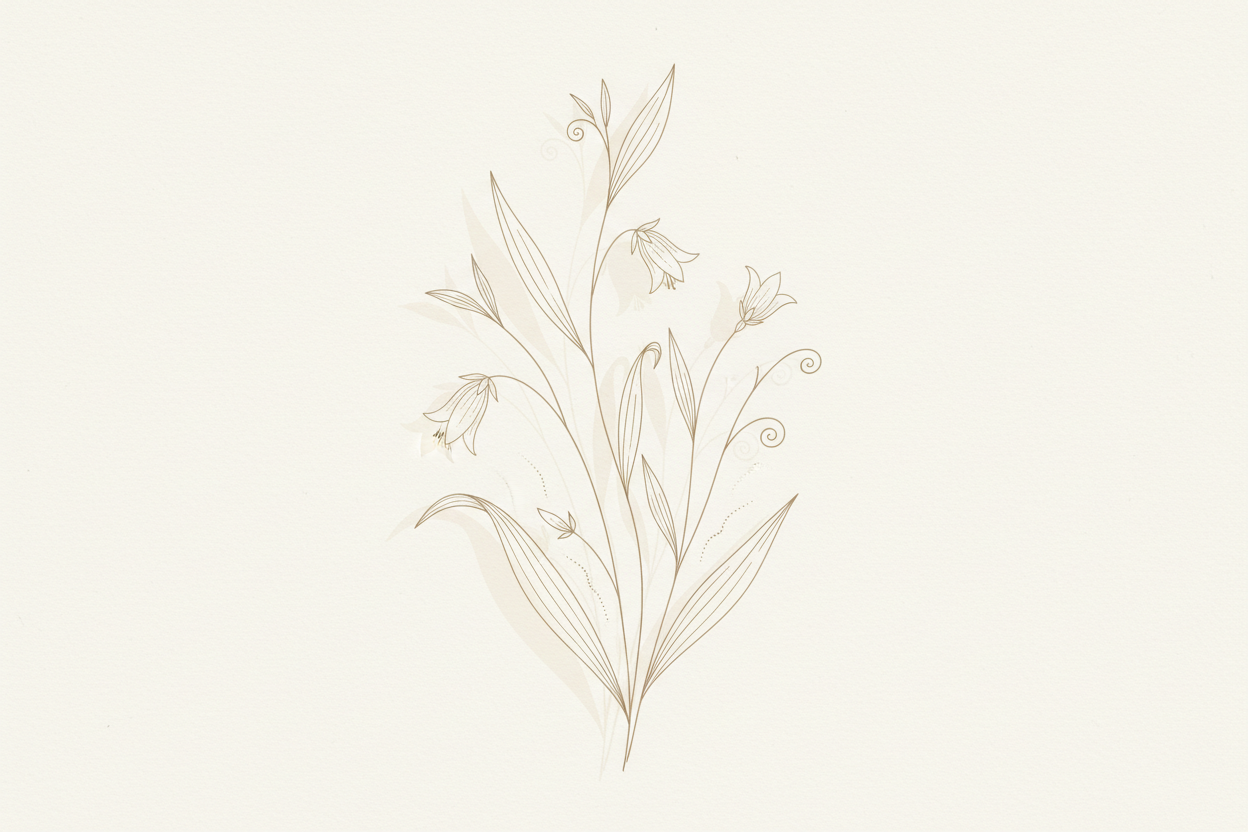 botanical illustration minimal beige
